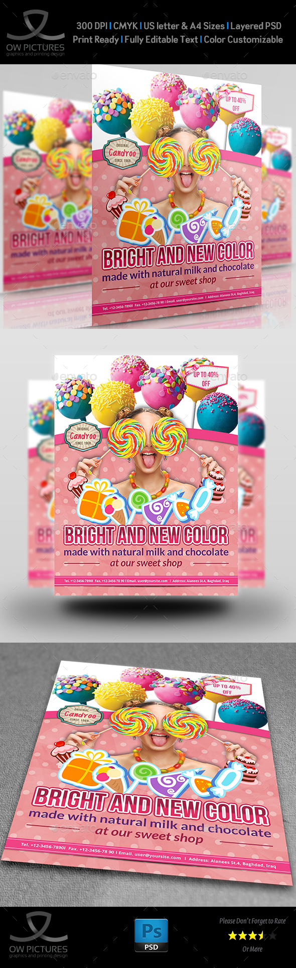 Editable Candy Gram Flyer Template